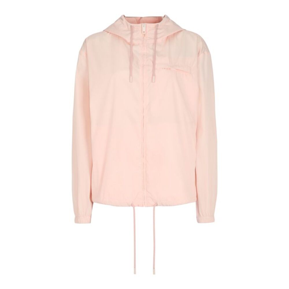 Bally Waterproof Hooded Raincoat Pink Womens